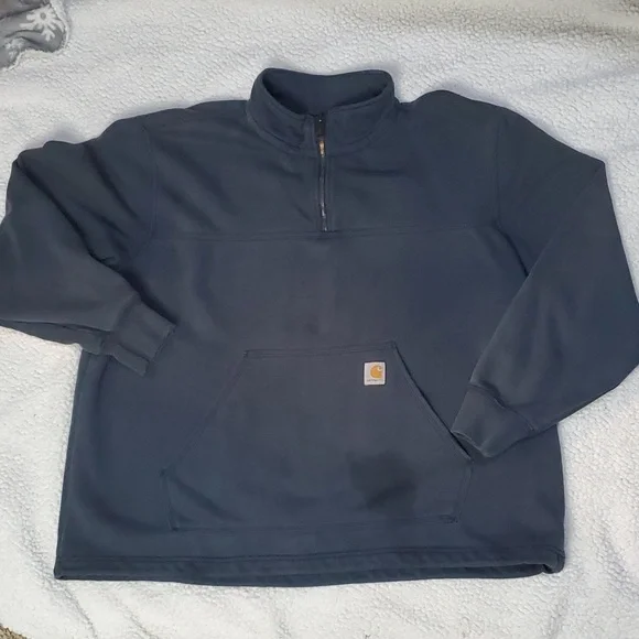 CARHARTT RAIN DEFENDER® PAXTON HEAVYWEIGHT QUARTER-ZIP SWEATSHIRT - Picture 1 of 10